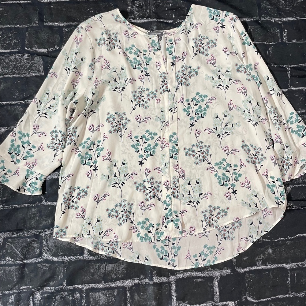 Van Heusen Cream Floral Blouse